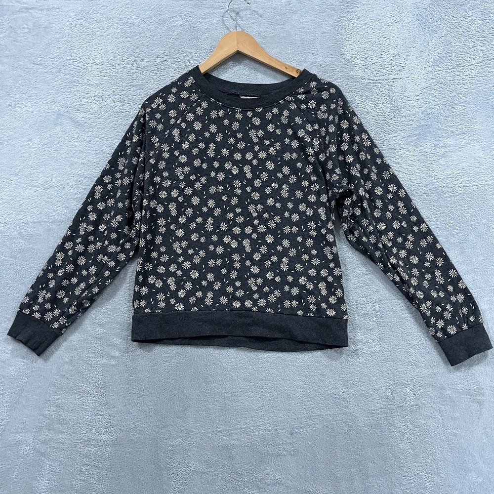 American Eagle Outfitters Sweatshirt Womens Medium Multicolor Daisy Print Cotton